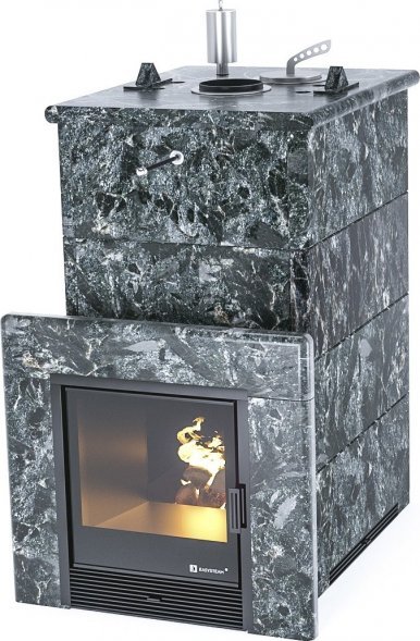 Печь ИзиСтим Геленджик в наборном полноценном кожухе с открытым верхом