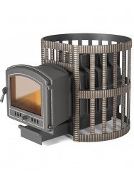 Дровяная печь для бани Везувий Легенда Ретро 24 Ковка (224)