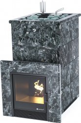 Печь ИзиСтим Геленджик в полноценном кожухе с открытым верхом