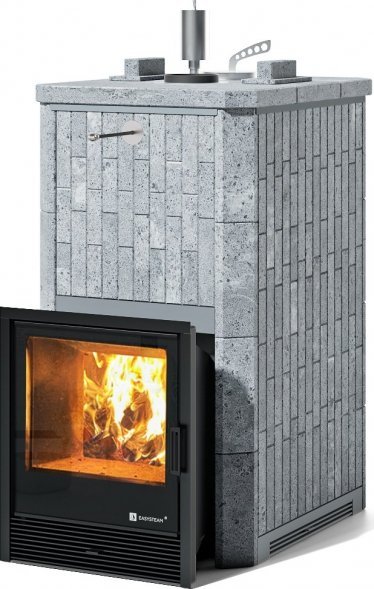 Печь для бани ИзиСтим Сочи в наборном полноценном кожухе с закрытым верхом