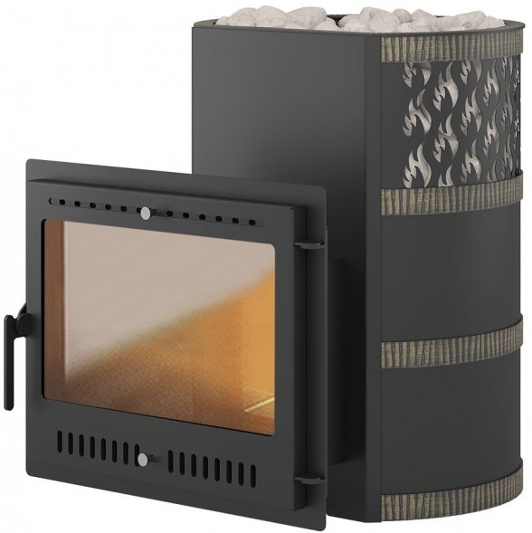 Печь для бани Везувий Лава 22 Панорама &quot;М&quot; 2022