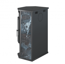  Печь-Камин Aston 12 кВт (200 м3) Призматик с плитой (Амфиболит)