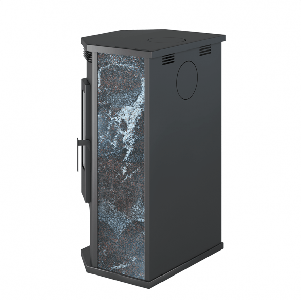  Печь-Камин Aston 12 кВт (200 м3) Призматик с плитой (Амфиболит)