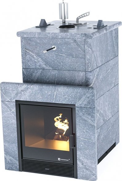 Печь для бани ИзиСтим Сочи в полноценном кожухе с закрытым верхом