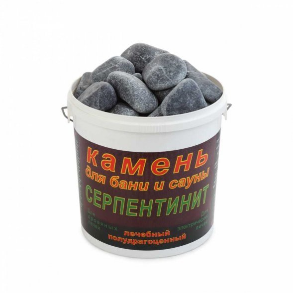Серпентинитит шлифованный крупный уп.20 кг.