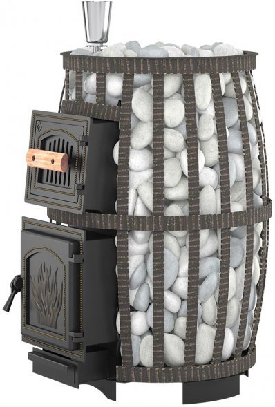 Дровяная печь для бани Везувий Легенда Русский Пар Ковка 18 (271) Б/В