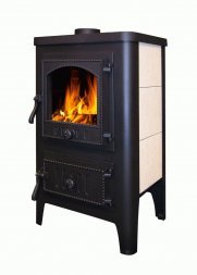 Печь-камин БАВАРИЯ ОПТИМА ЧУГУН с плитой