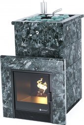 Печь для бани ИзиСтим Сочи в полноценном кожухе с открытым верхом