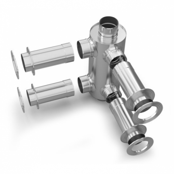 Отопитель натрубный-2 TMF Ø115, 1/0,5 мм, 0,65 м, нерж/нерж