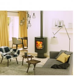 Печь-камин TMF Визиера черная бронза